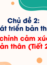 Chủ đề 2Điều chỉnh cảm xúc của bản thân (Tiết 2)